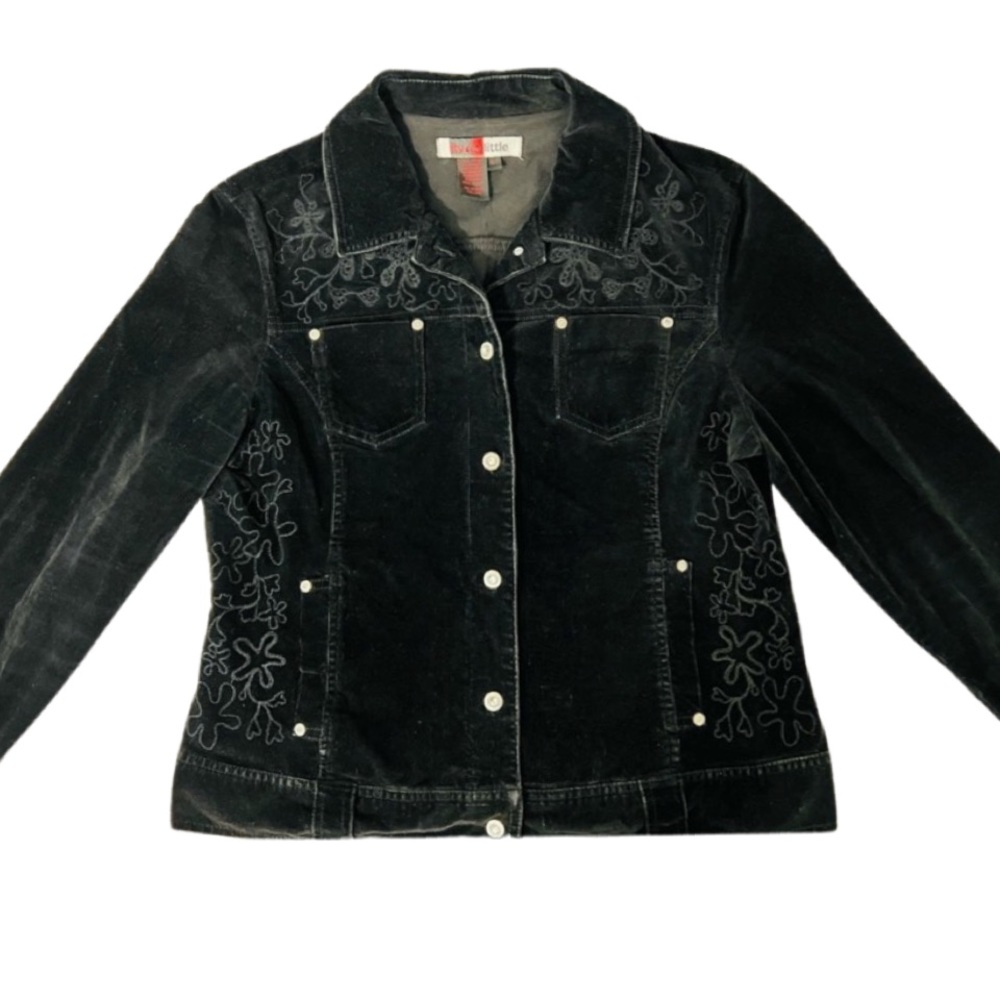 Live A Little Women’s Black Corduroy Jacket| Size L